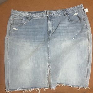 Plus size denim skirt